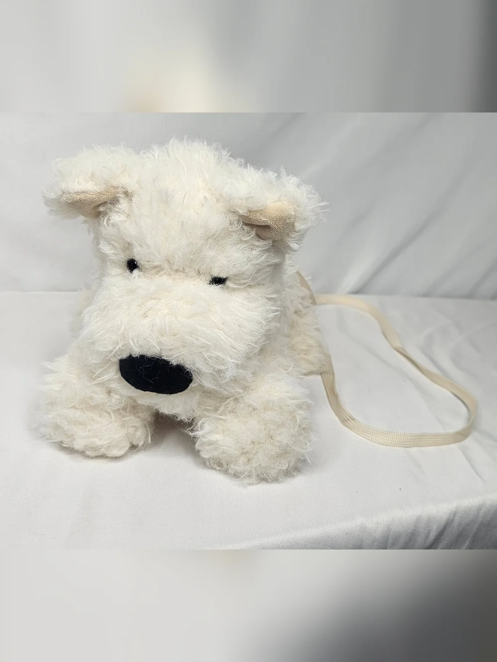 ​Jellycat Munro Scottie Dog Bag Plush White Terrier Puppy Crossbody Purse Rare